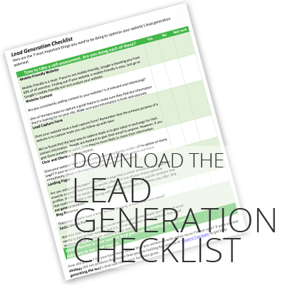 Download the lead checklist that will help you capture more leads!