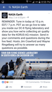 Nasa's Facebook Live Promotion