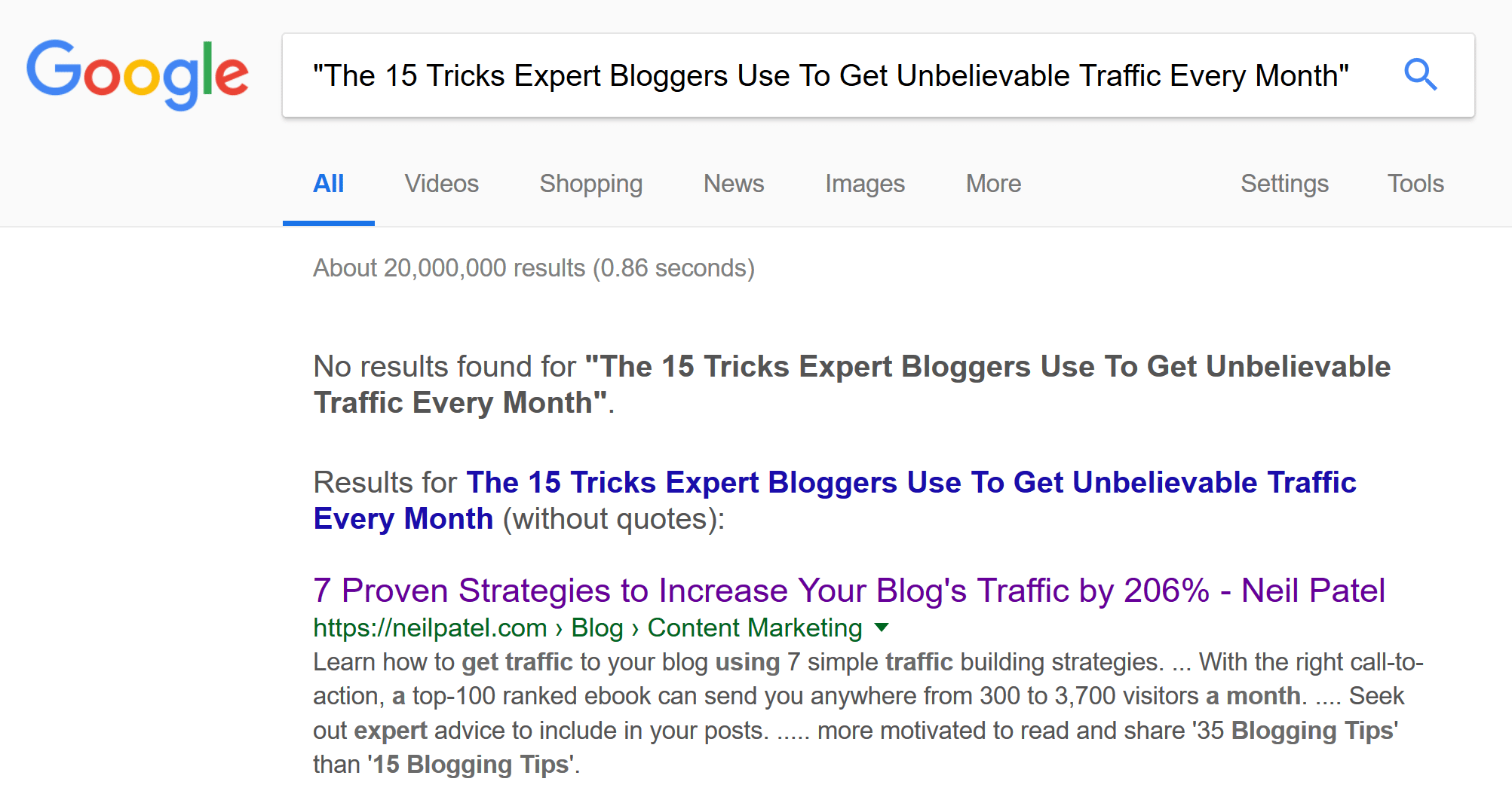 This blog title has no GOogle competition, which means it will likely get a better search ranking.