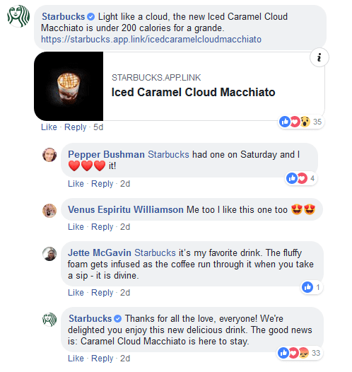 At least Starbucks listens and comments back.